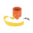 King Pin Lock, Orange Powder Coated with Safety Ribbon