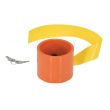 King Pin Lock, Orange Powder Coated with Safety Ribbon