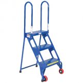 FOLDING 3 STEP LADDER WITH WHEELS