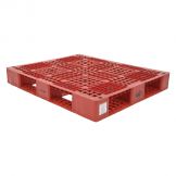 RED PLASTIC PALLET 6600 LB 48 X 40