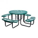 PICNIC TABLE EXP METAL ROUND TOP 46 GREEN