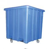 BULK CONTAINER W/CASTERS BLUE 51.5 IN